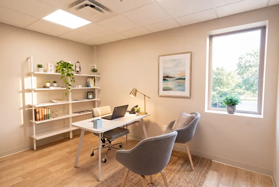 Provider consultation office with natural light