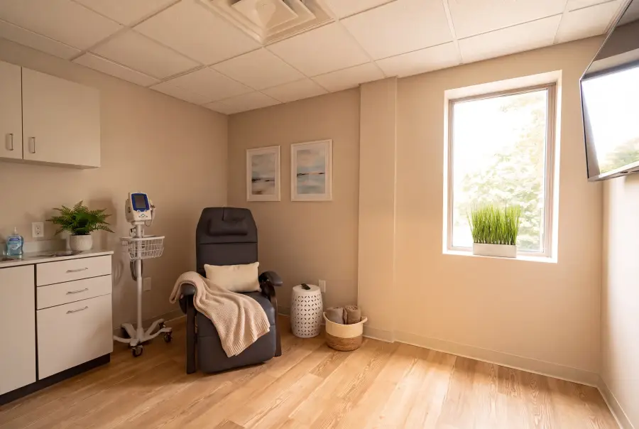A monitored Spravato treatment room